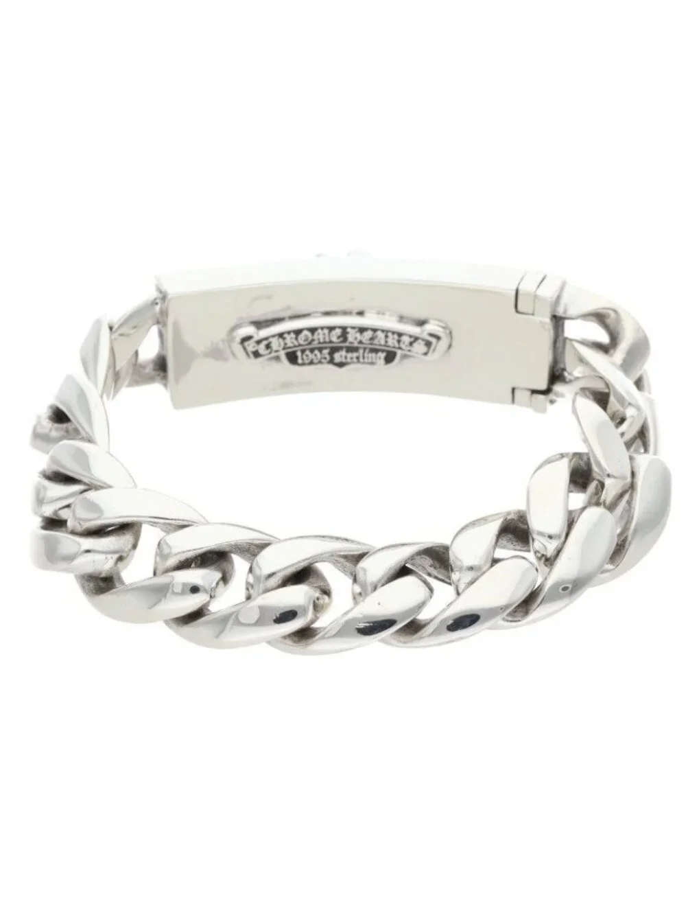 Chrome Hearts ID Dagger ID Classic Link Silver Bracelet